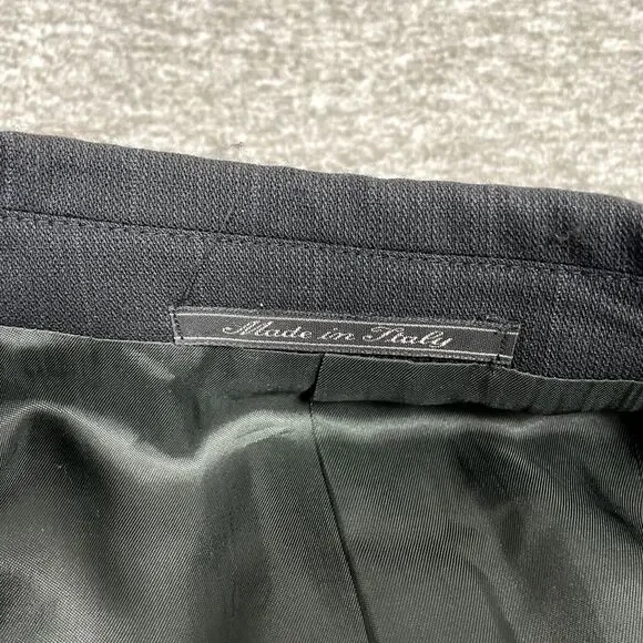 Corneliani Blazer Mens Size 50 (US 40) Black Gray‎ Pinstripe 2 Button Coat ITALY
